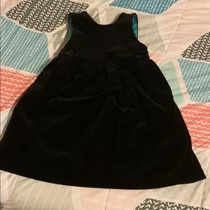 Girl’s Black Velvet Dress